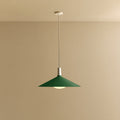 Bower Pendant Light Large in Dark Green + Oval II