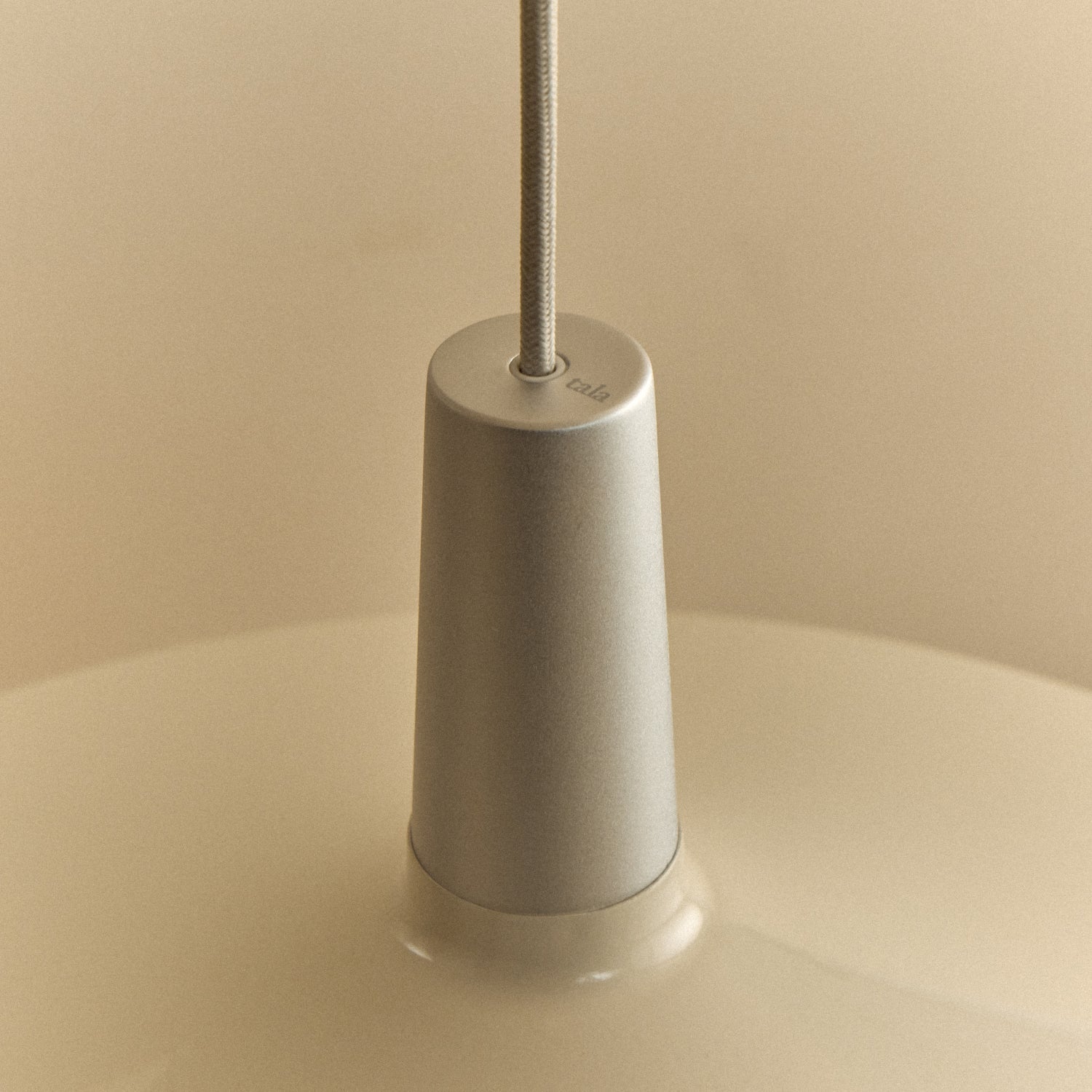Tala Bower Pendant Light Large in Oyster White + Oval II close-up detail of the finish (view 2)