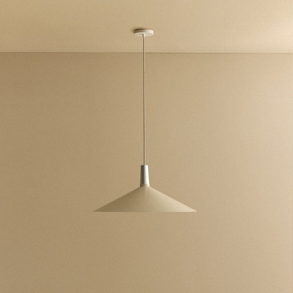 Tala Bower Pendant Light Large in Oyster White fixture shown without a bulb