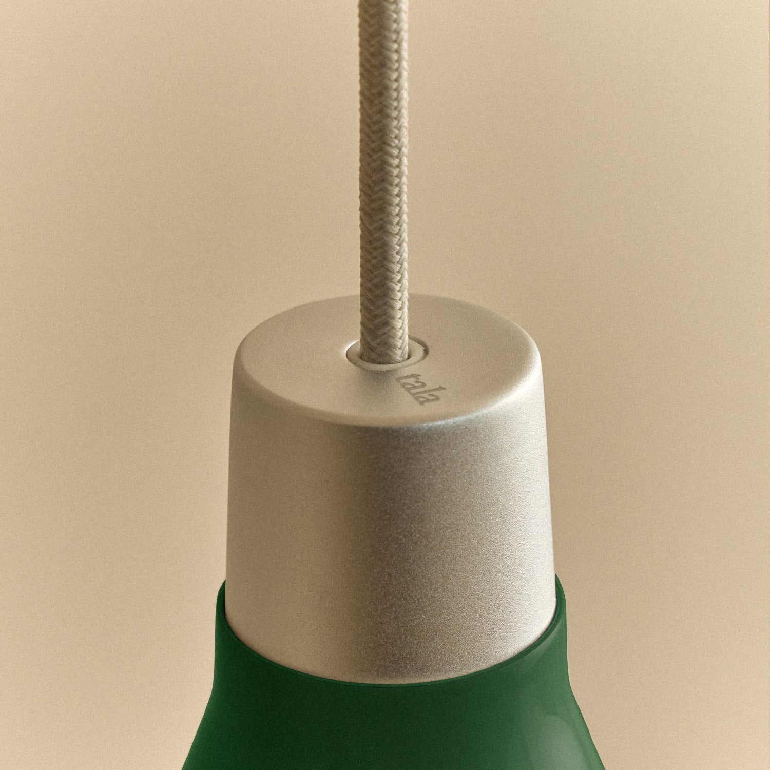 Tala Bower Pendant Light Medium in Dark Green + Sphere IV close-up detail of the finish (view 2)