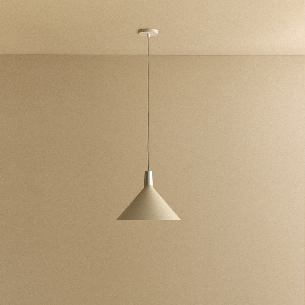Tala Bower Pendant Light Medium in Oyster White fixture shown without a bulb