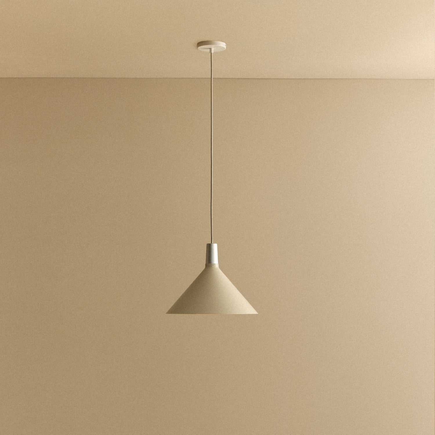 Tala Bower Pendant Light Medium in Oyster White fixture shown without a bulb