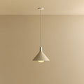 Bower Pendant Light Medium in Oyster White + Sphere IV