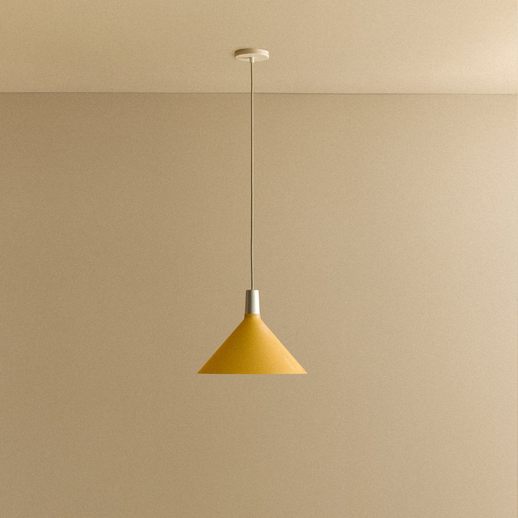Tala Bower Pendant Light Medium in Yellow fixture shown without a bulb