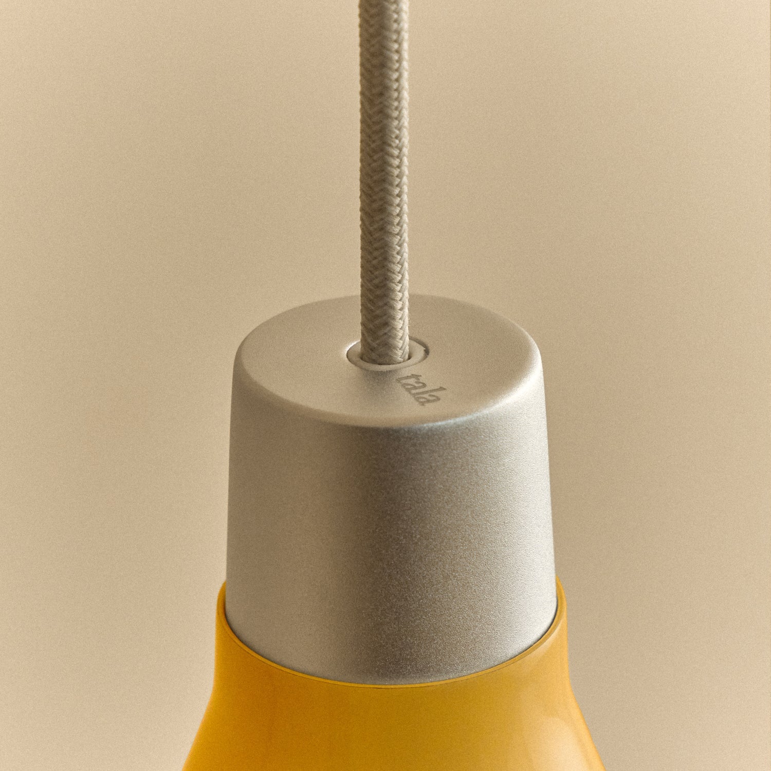 Tala Bower Pendant Light Small in Yellow + Sphere III close-up detail of the finish (view 2)