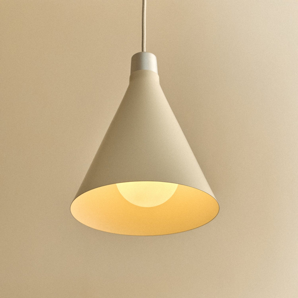 Tala Bower Pendant Light Small in Oyster White + Sphere III close-up detail of the finish