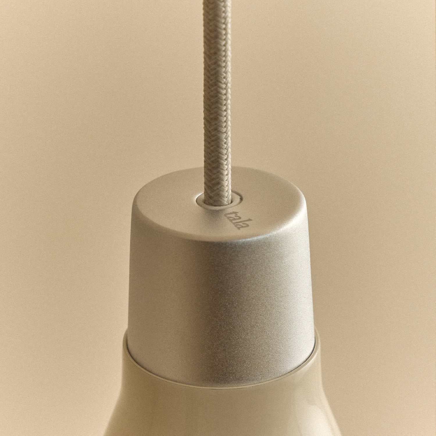 Tala Bower Pendant Light Small in Oyster White close-up detail of the finish