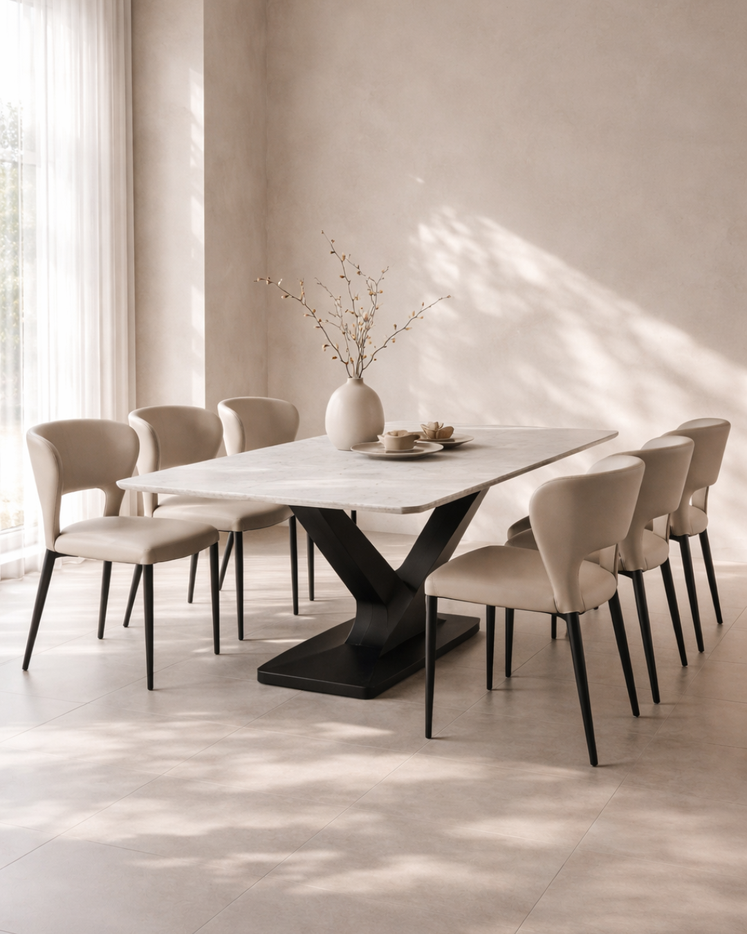 Tommy Franks Campo dining table in light grey