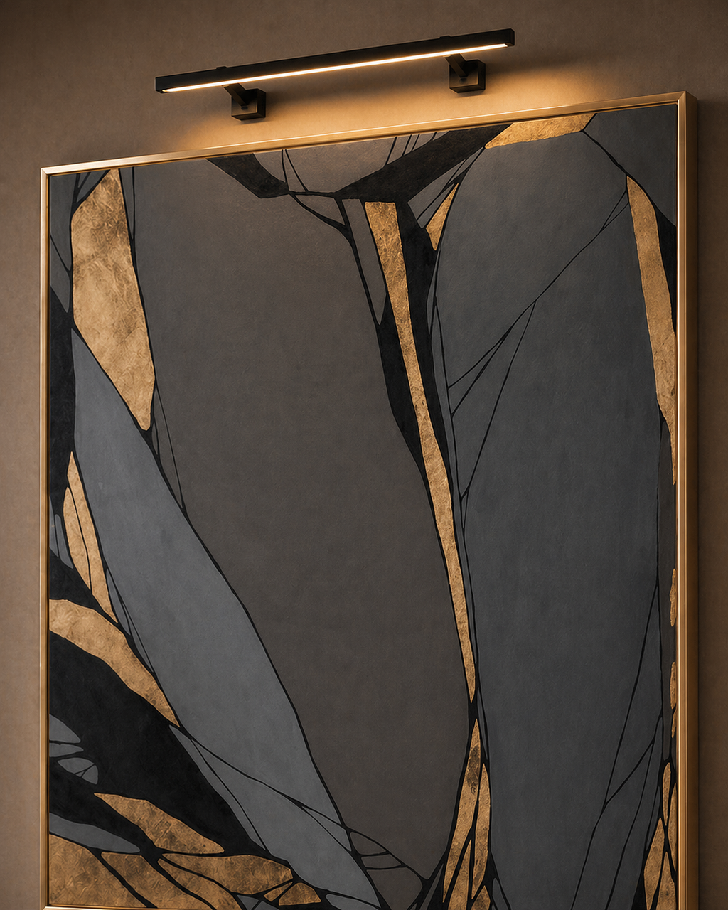 Tommy Franks Grey Spectrum painting, alternate view