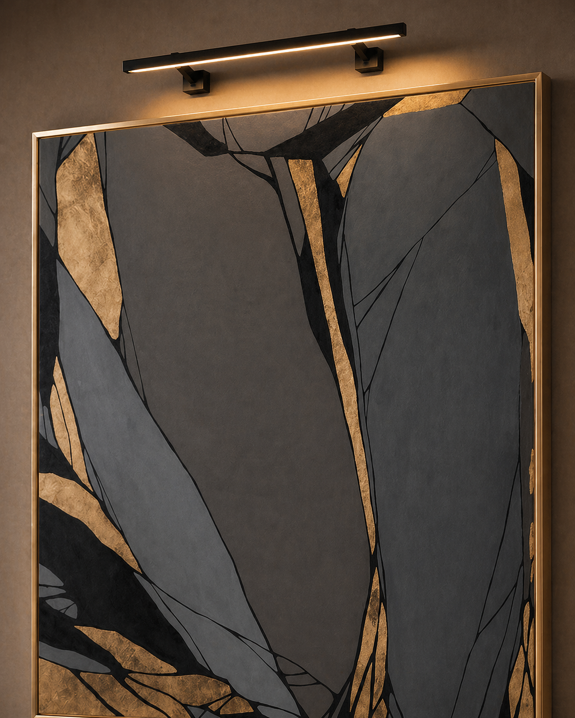 Tommy Franks Grey Spectrum painting, alternate view