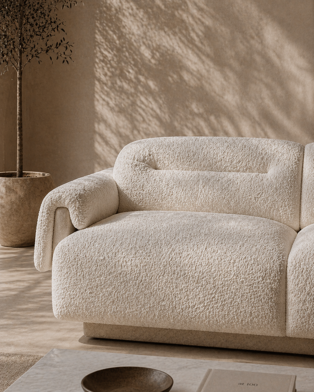 Tommy Franks Frankie Polar bouclé sofa, alternate view