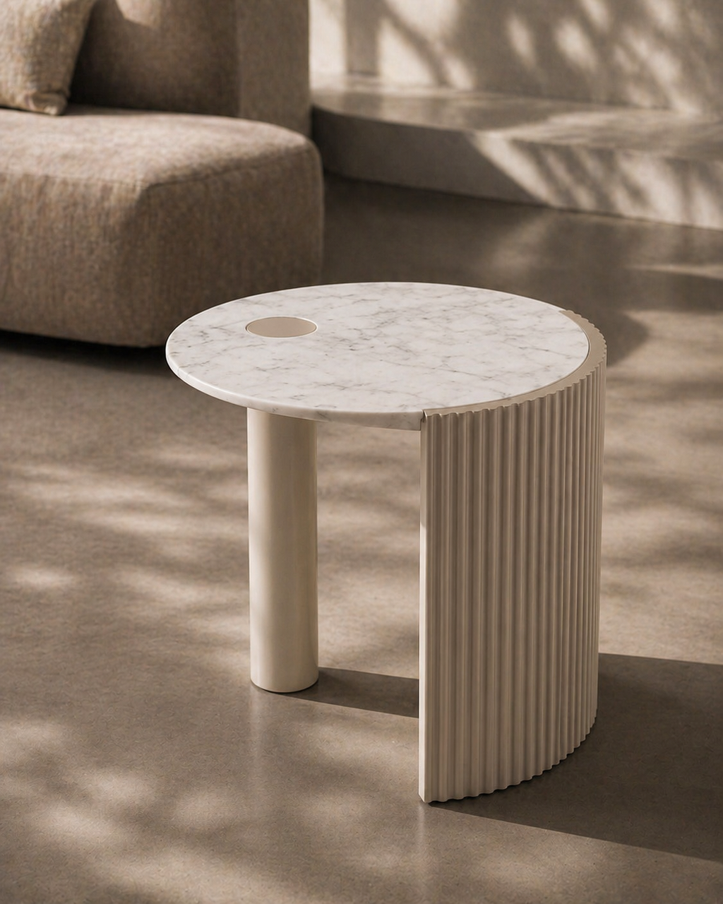 Tommy Franks Salida beige side table, alternate view