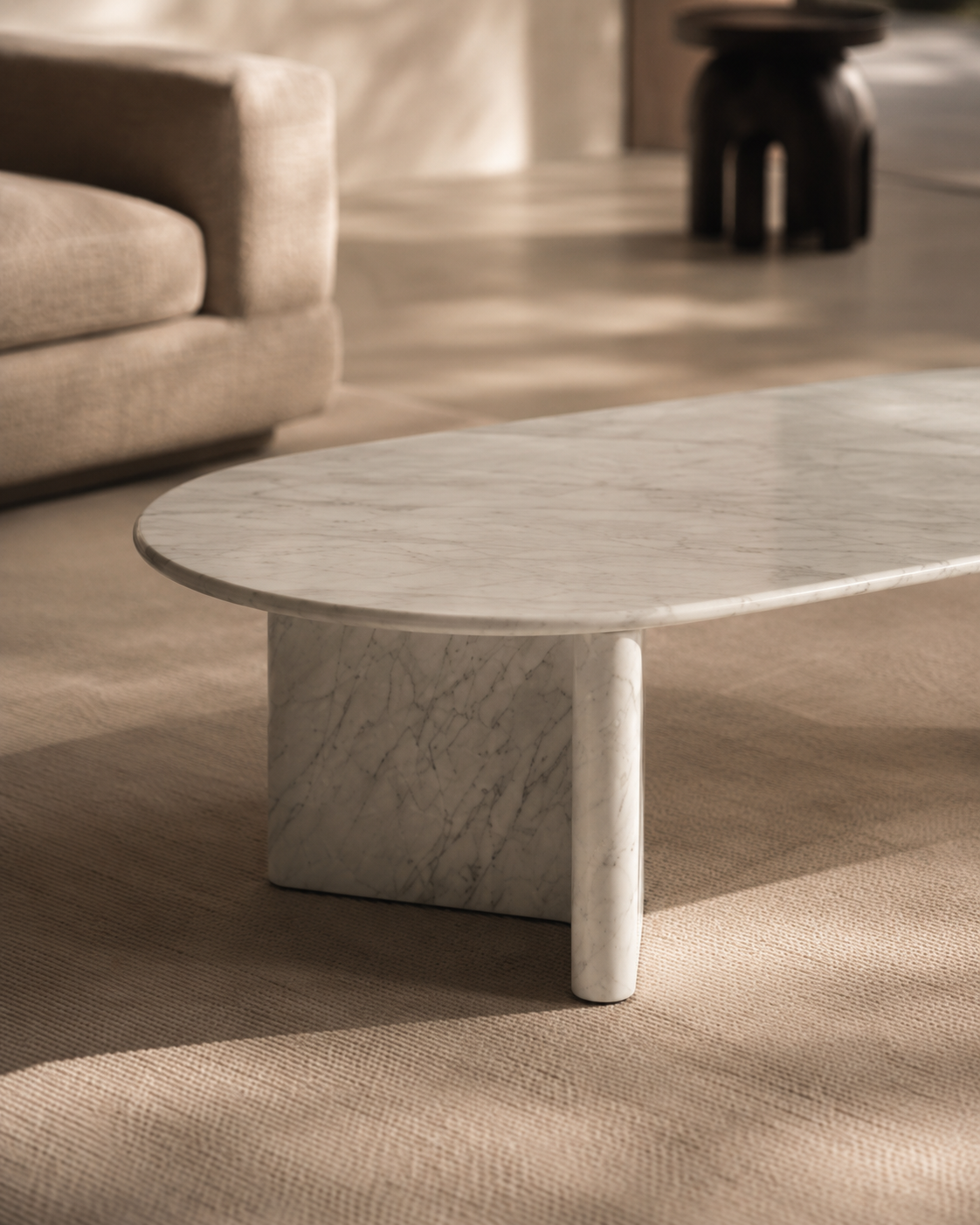 Tommy Franks Frieda marble coffee table, alternate view