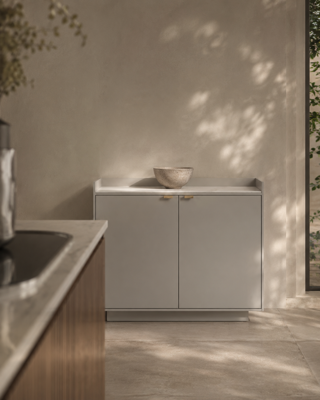 Tommy Franks Saviour two door buffet in matte beige