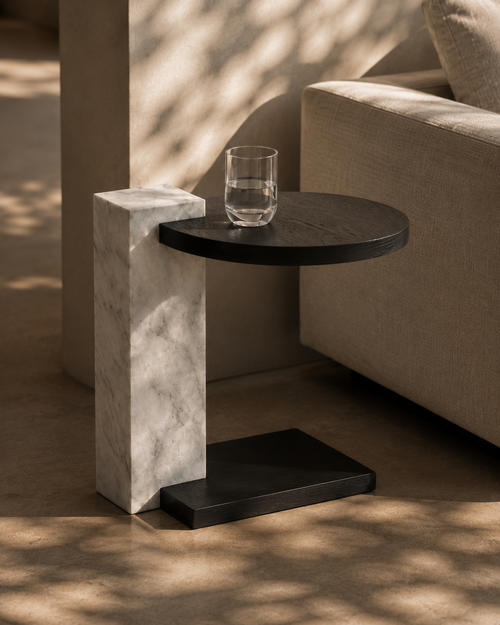 Tommy Franks Blanc side table, alternate view
