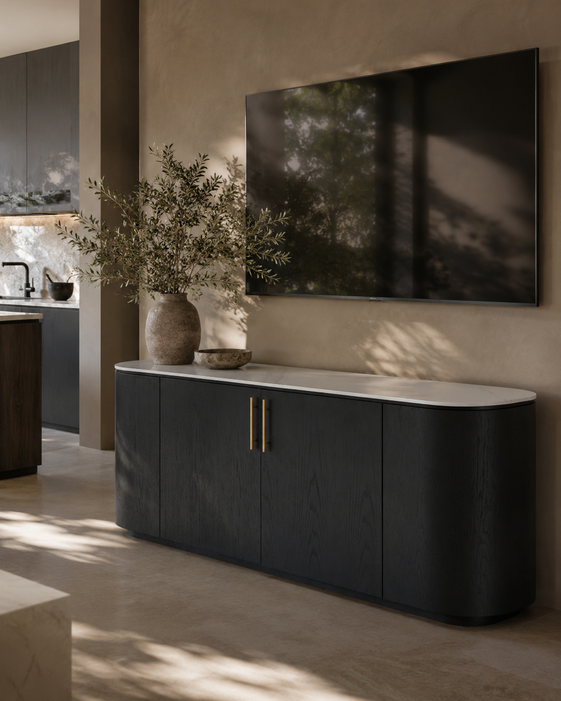 Tommy Franks Oakura buffet sideboard in black