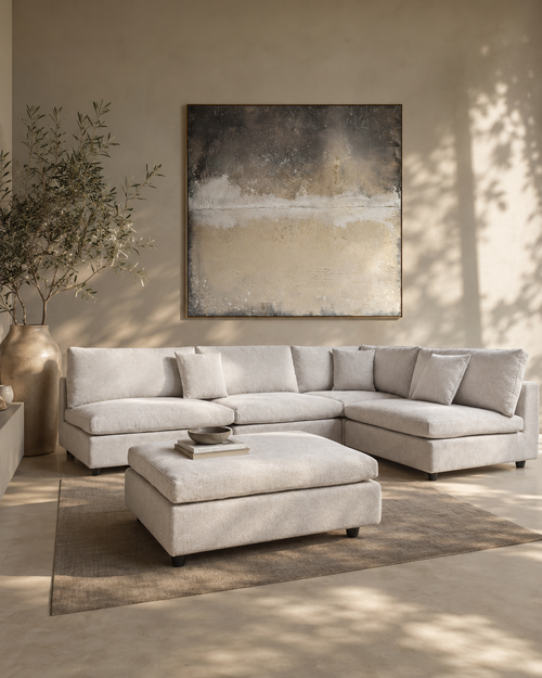 Tommy Franks Blanco cream modular sofa, alternate view