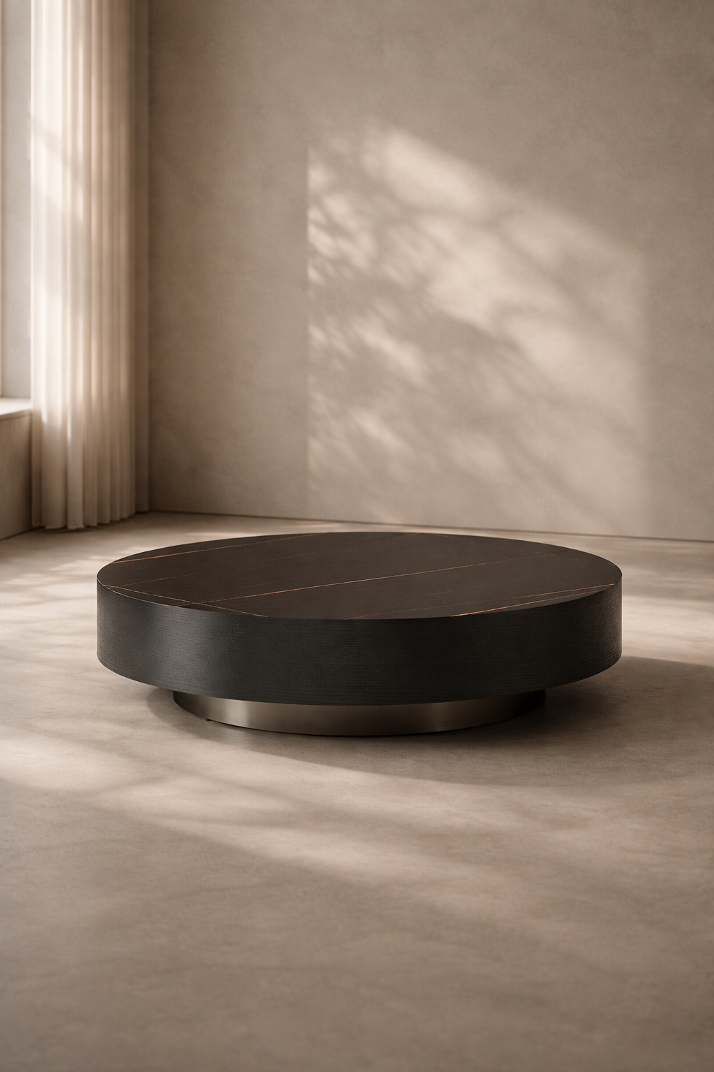 Tommy Franks Coin coffee table in black ceramic marble