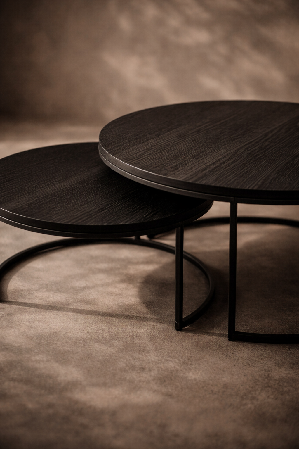 Tommy Franks Wheel black oak coffee table, alternate view