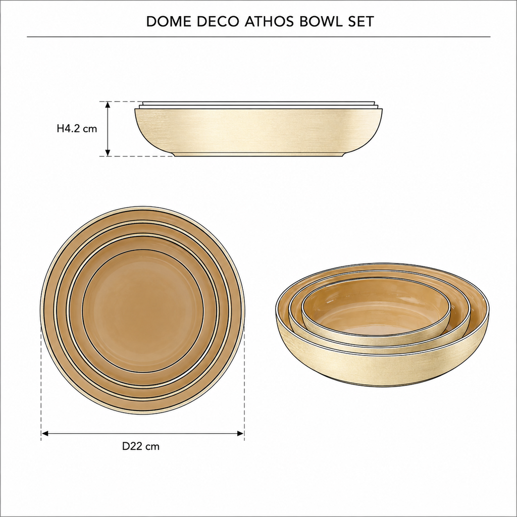 Dome Deco ATHOS Bowl Set
