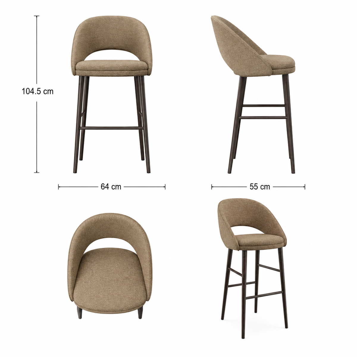 Dome Deco BEND Bar Chair Low