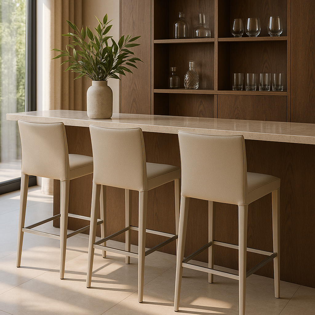 Tommy Franks Othello bar stool in concrete grey
