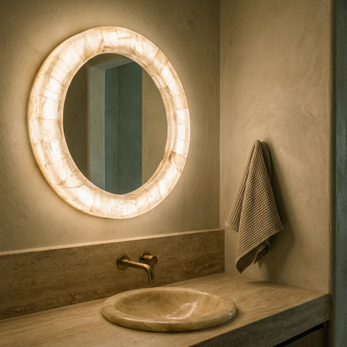 Araco Lumière Radiant Como crystal mirror light, alternate view