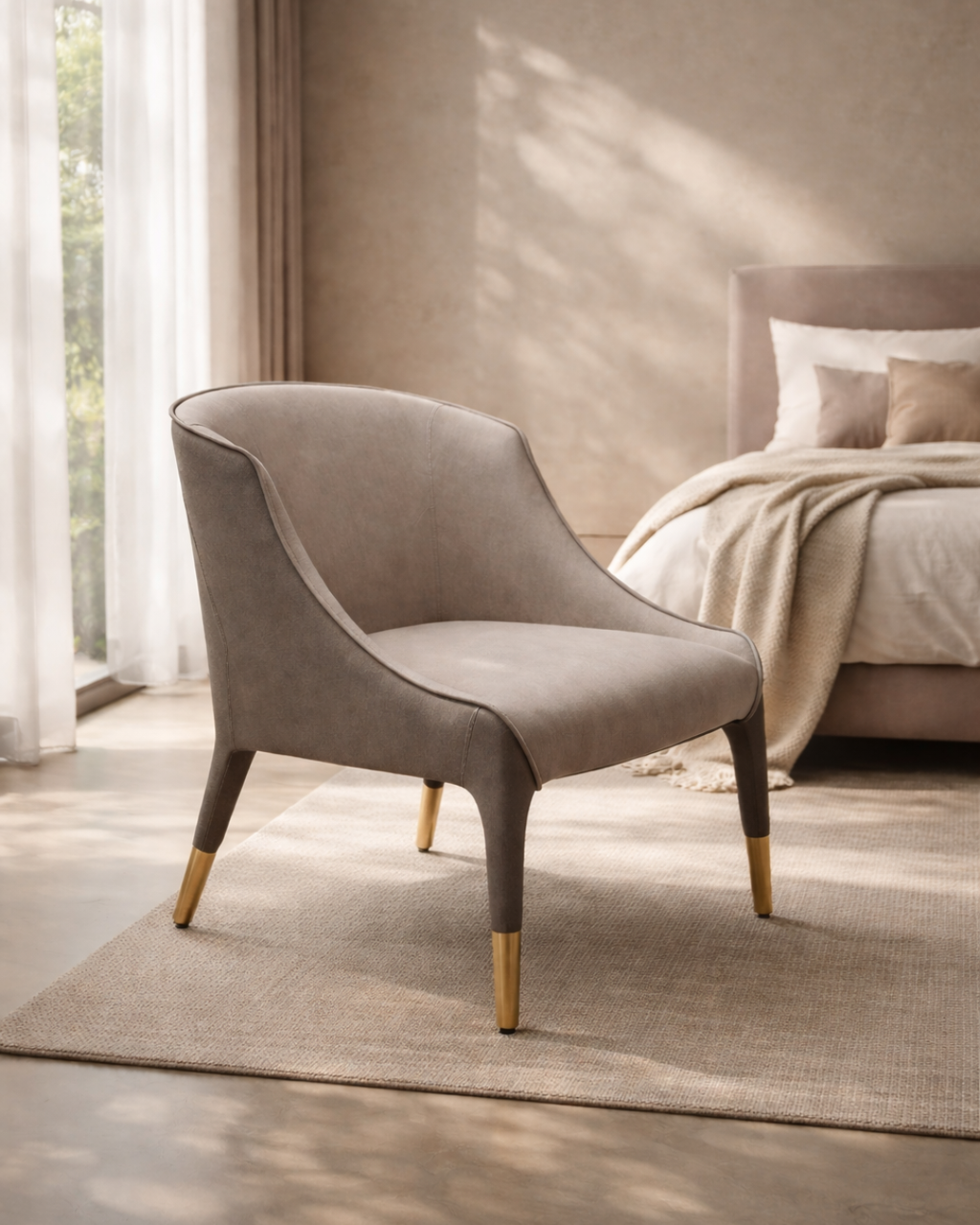 Tommy Franks Completo lounge chair in biscuit