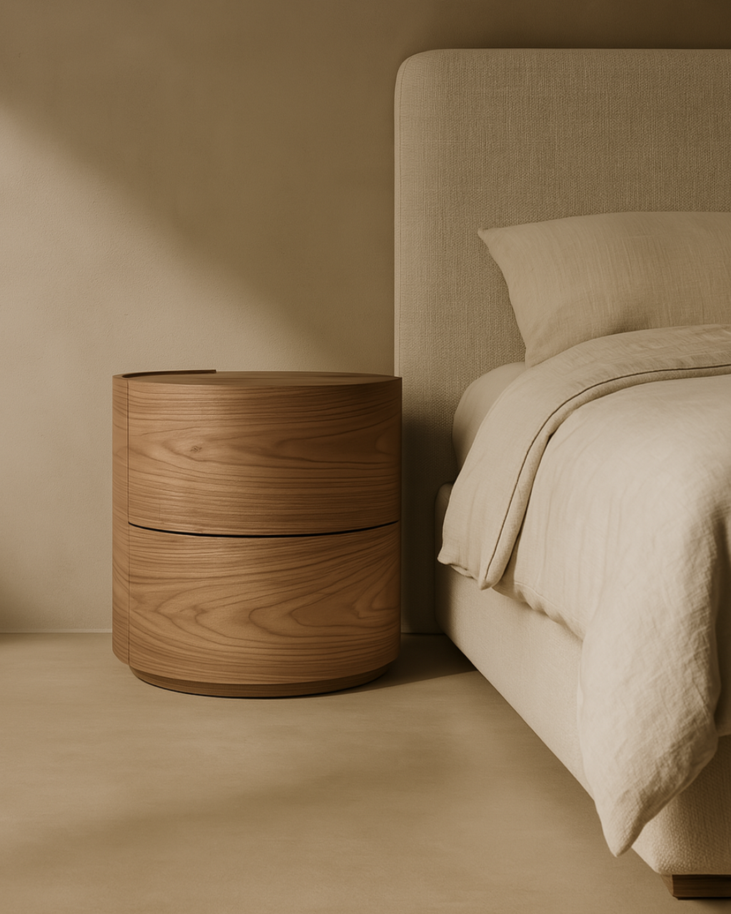 Tommy Franks Dexter bedside tables in walnut, pair