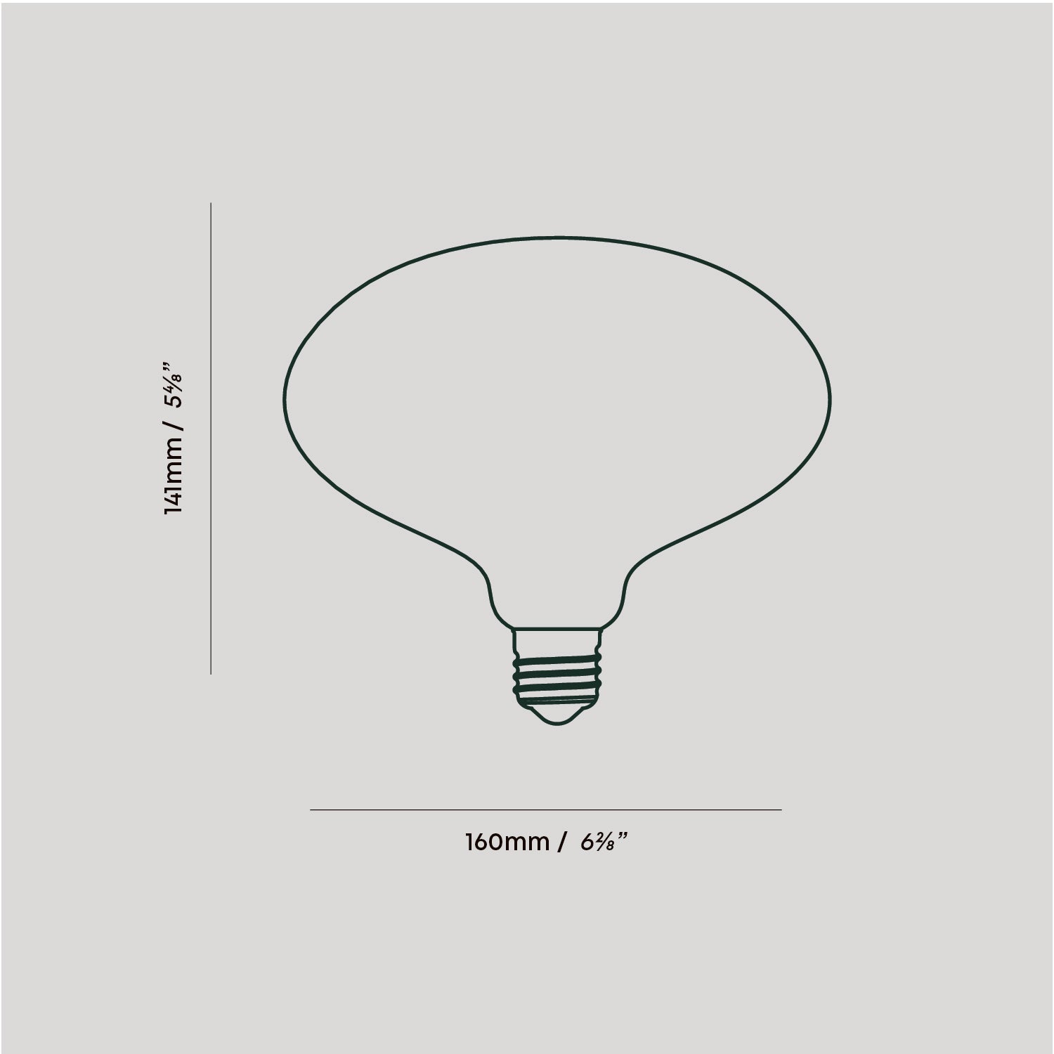Tala Oval Plug-In Pendant in Brass dimensions diagram