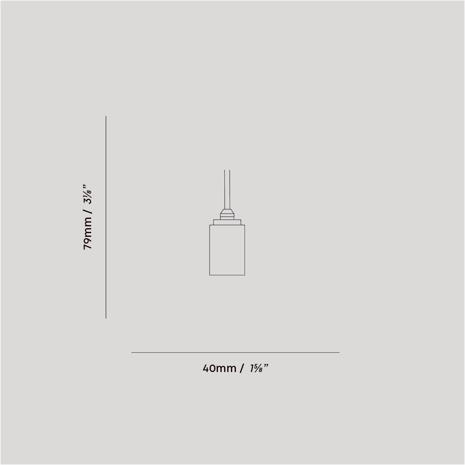 Tala Brass Pendant dimensions diagram