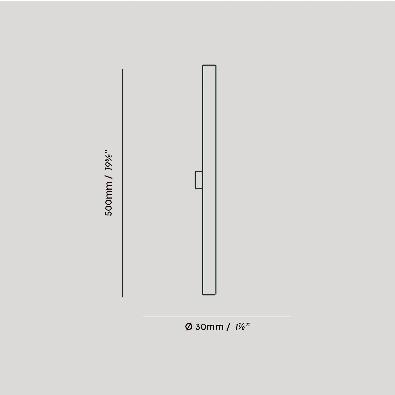 Tala Kilter I S14d LED Bulb dimensions diagram