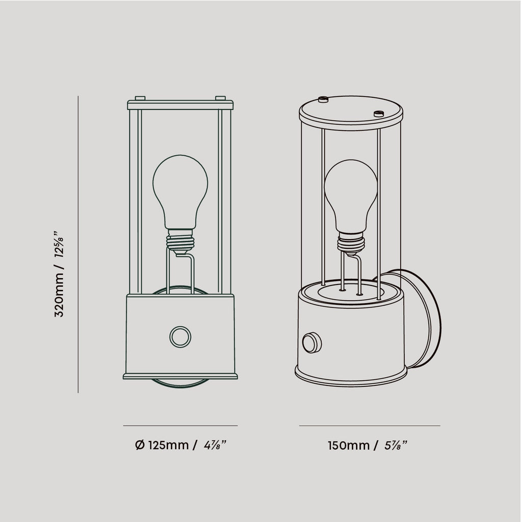 Tala The Muse Wall Light in Hackles Black dimensions diagram