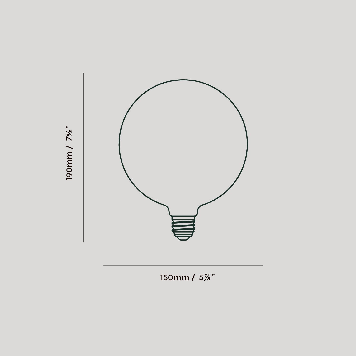 Tala Sphere IV Plug-In Pendant in Brass dimensions diagram