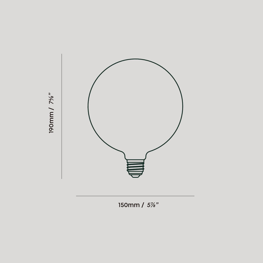Tala Sphere IV Plug-In Pendant in Graphite dimensions diagram