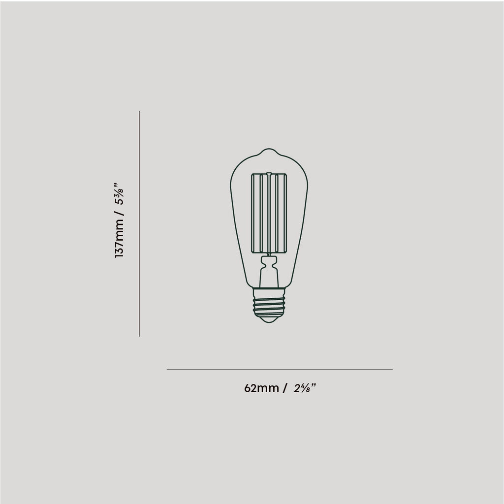Tala Squirrel Cage Plug-In Pendant in Graphite dimensions diagram