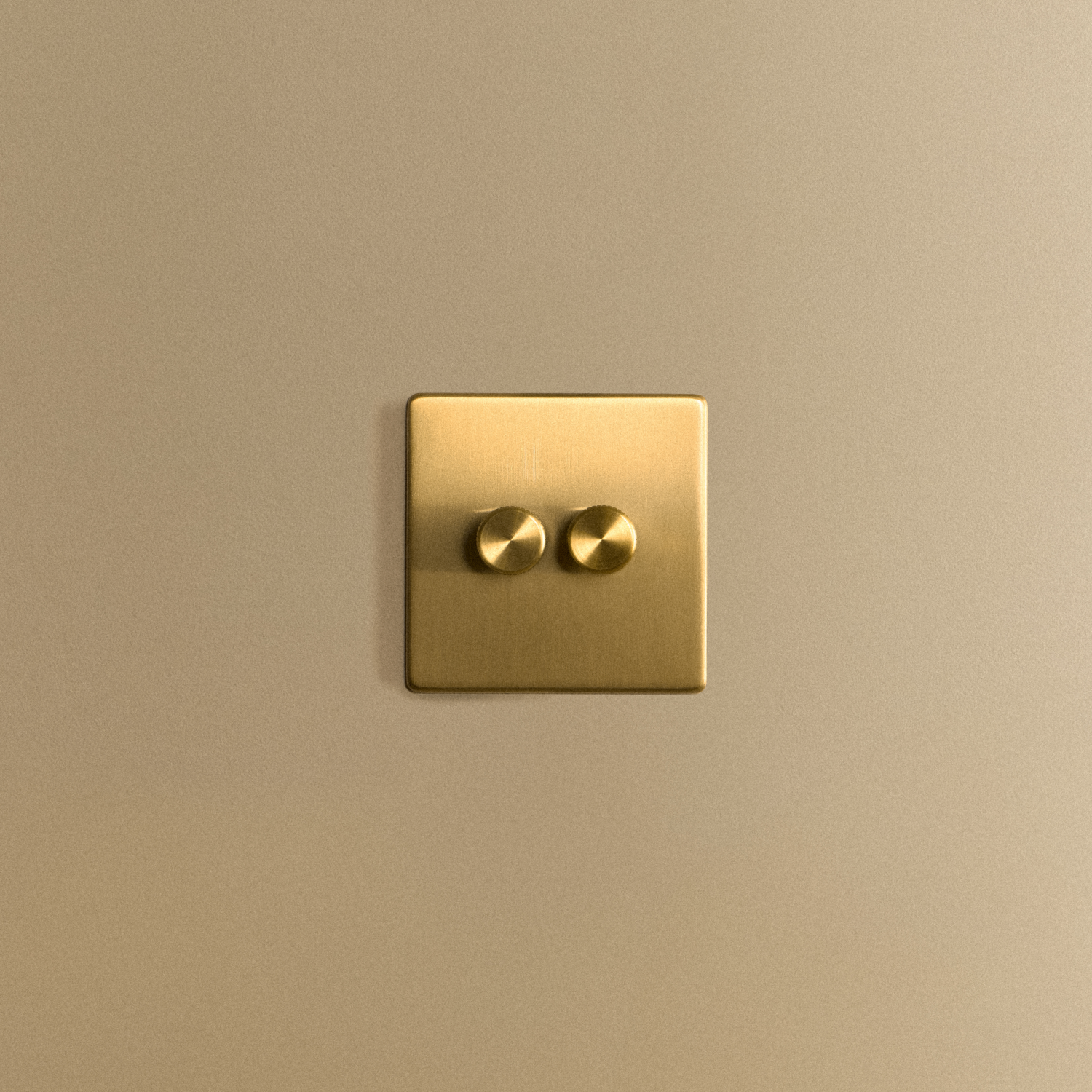 Tala Double Rotary Wall Dimmer in Brass (view 2)