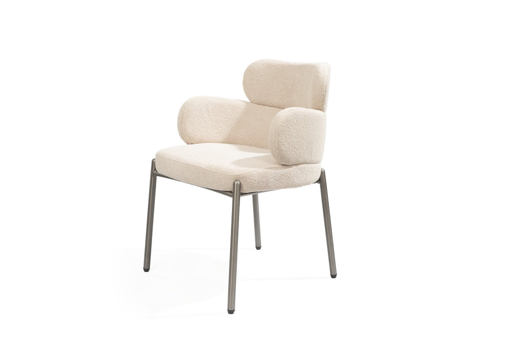 Tommy Franks Dream taupe bouclé dining chair, alternate view