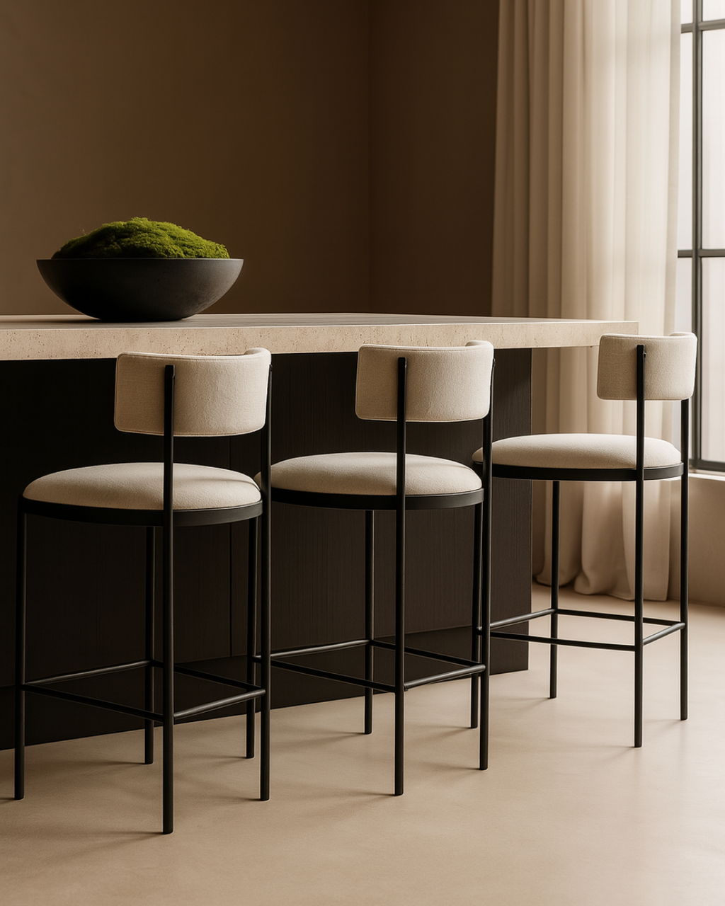 Tommy Franks Envie I counter stool in Giselle Grey Beige