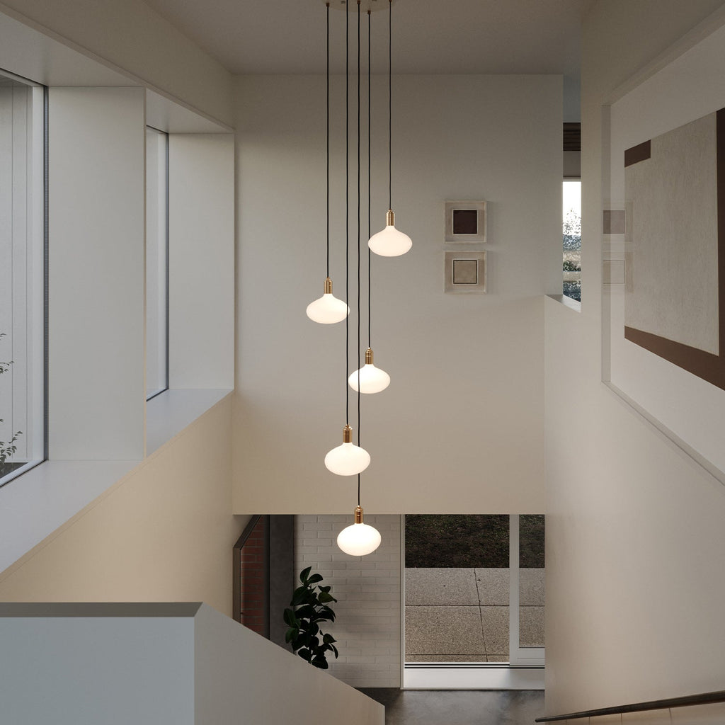 Tala Five Pendant in Brass + Oval II