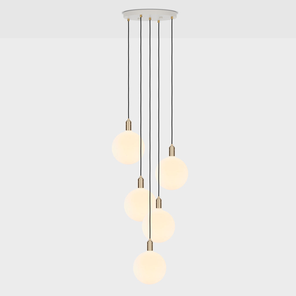 Tala Five Pendant in Brass + Sphere V