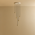 Five Pendant in Brass