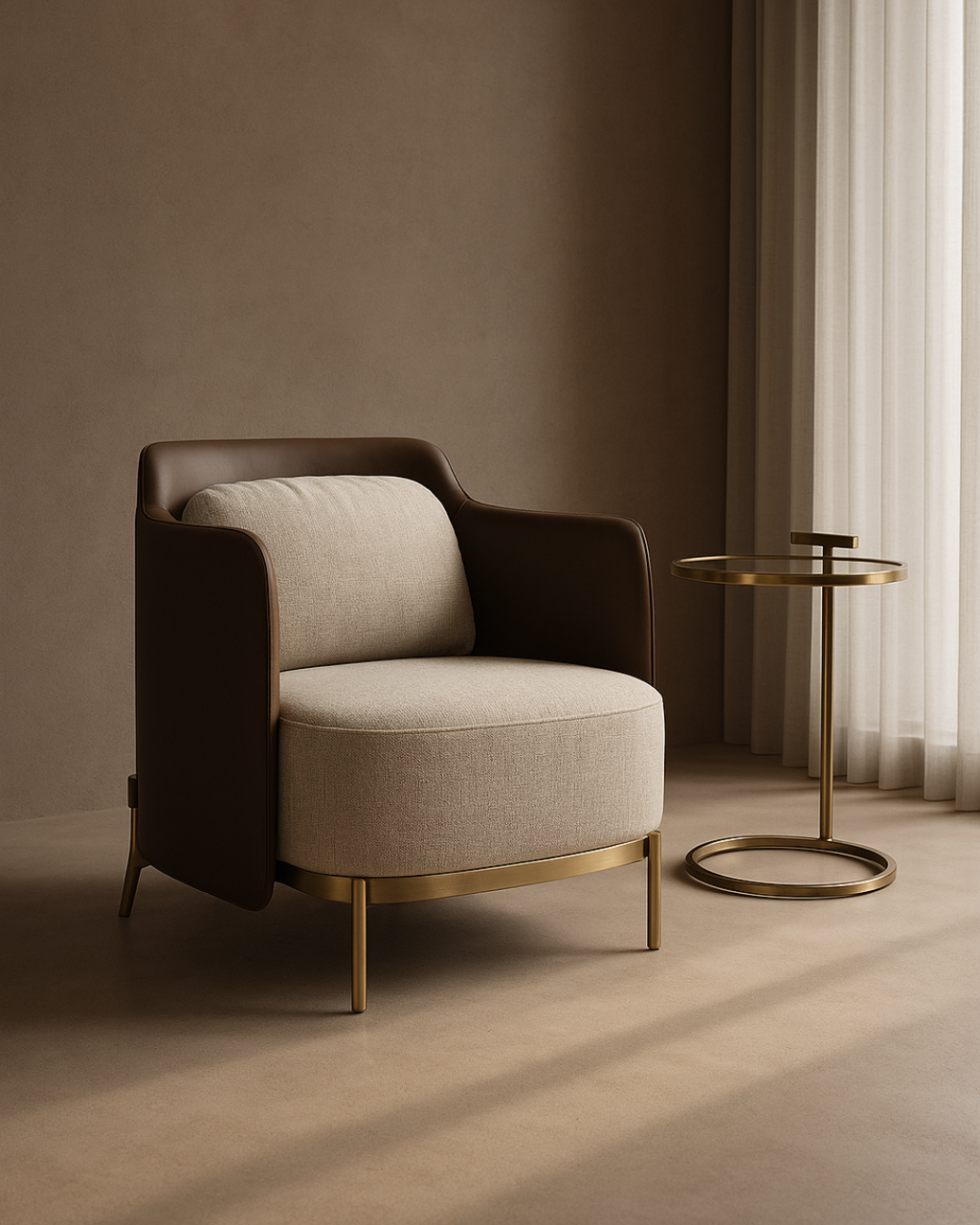 Tommy Franks Gemma lounge chair in olive