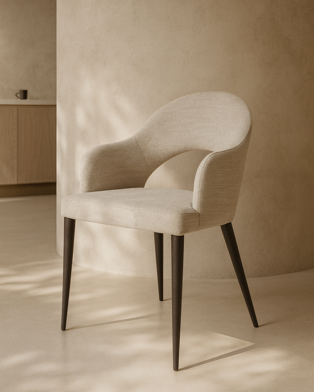 Tommy Franks Jiva dining chair in light grey