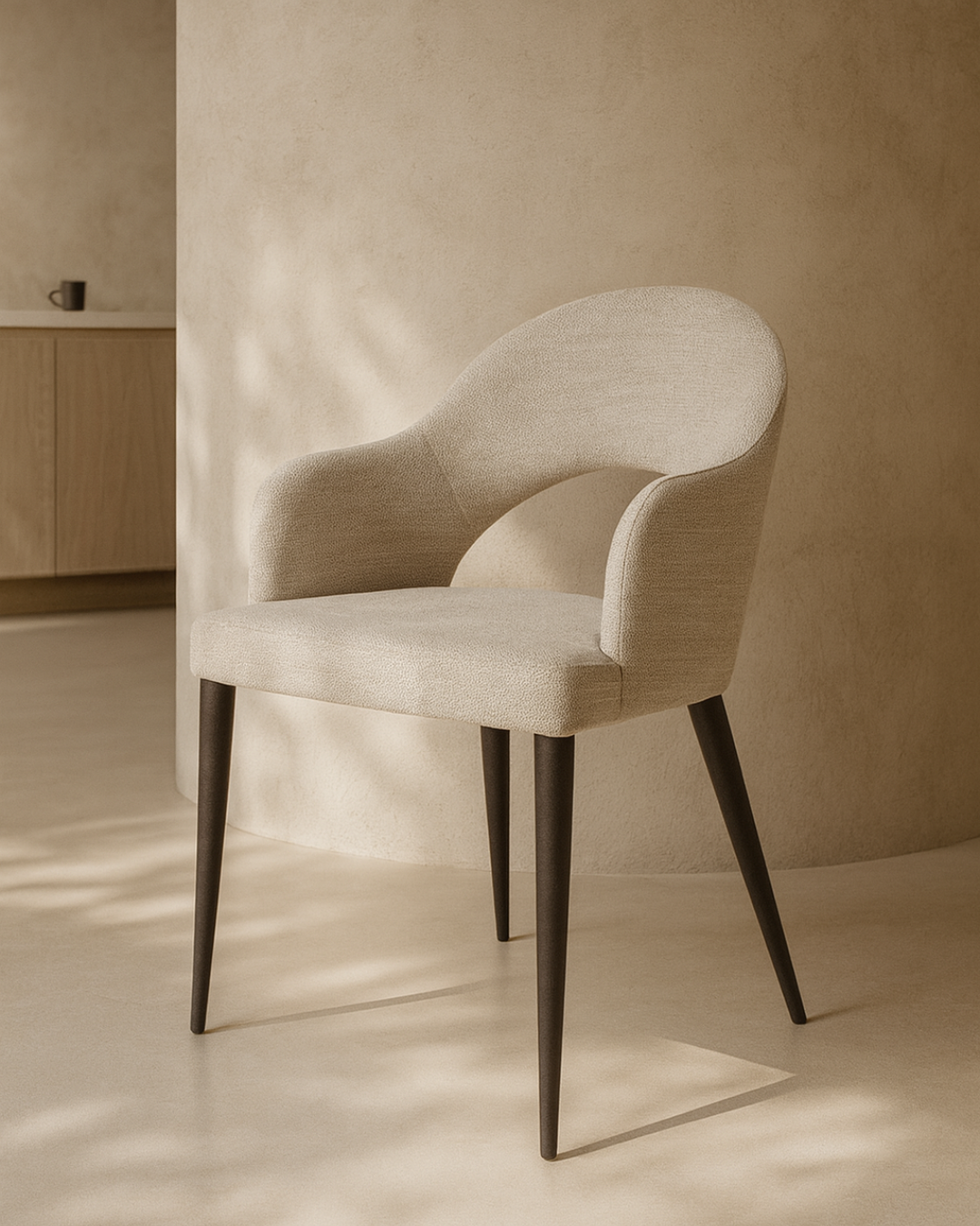 Tommy Franks Jiva dining chair in light grey