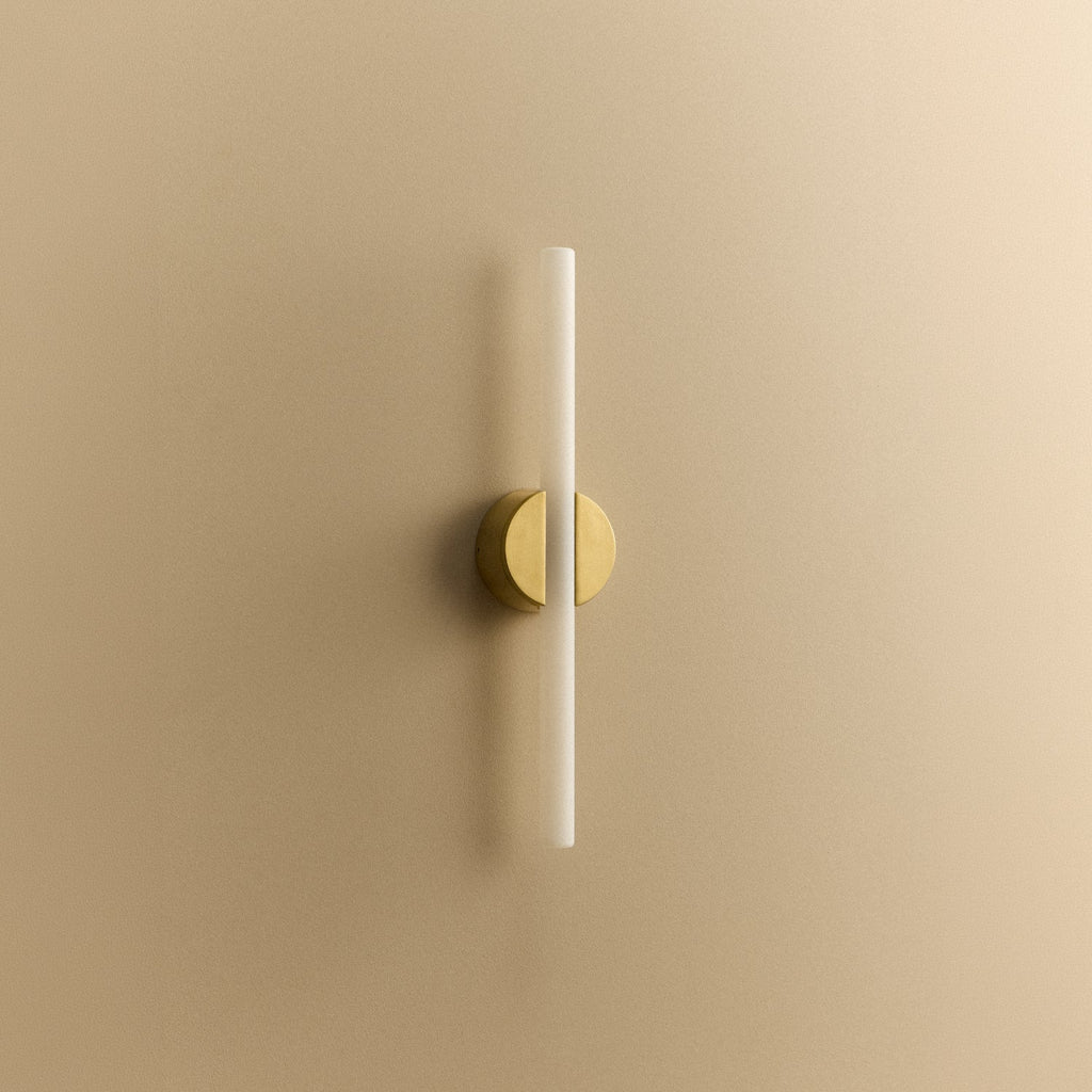 Tala Kilter 2.0 Wall Light in Brushed Brass shown unlit (view 2)