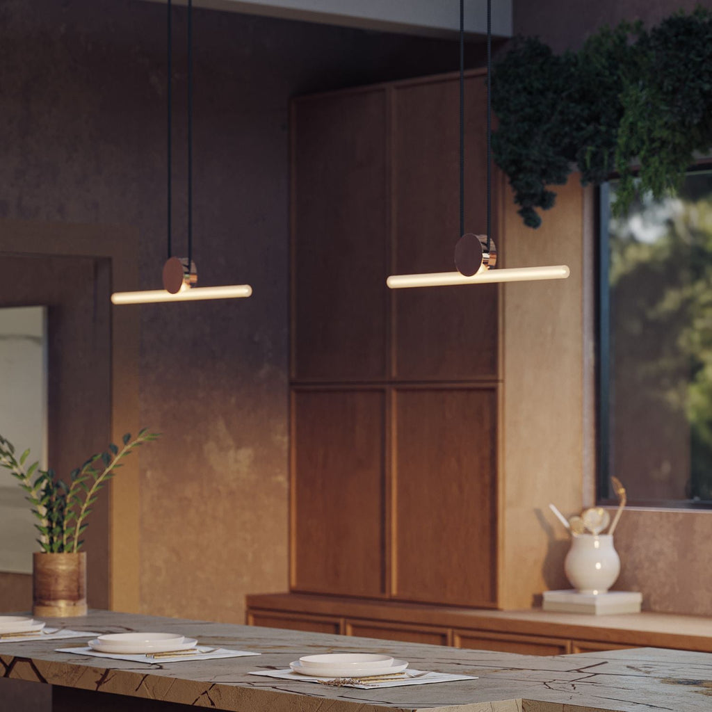 Tala Kilter Pendant Light - Set of 2 in a styled interior setting