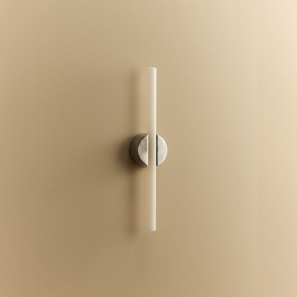 Tala Kilter 2.0 Wall Light in Polished Stainless Steel shown unlit (view 2)