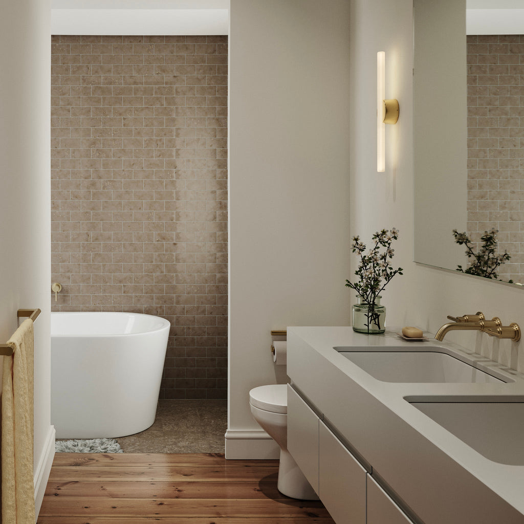 Tala Kilter 1.0 Wall Light in Solid Brass in a styled interior setting (view 6)