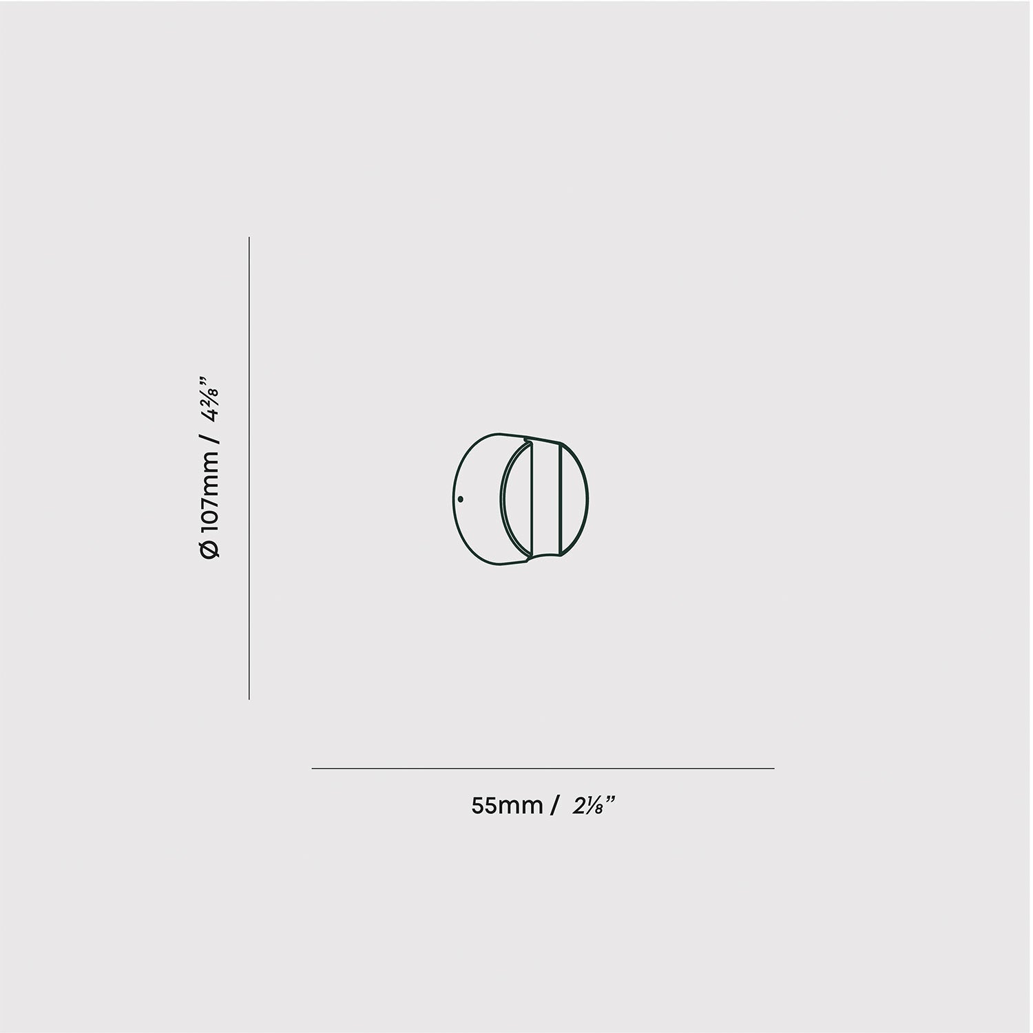 Tala Kilter 1.0 Sconce in Solid Brass dimensions diagram